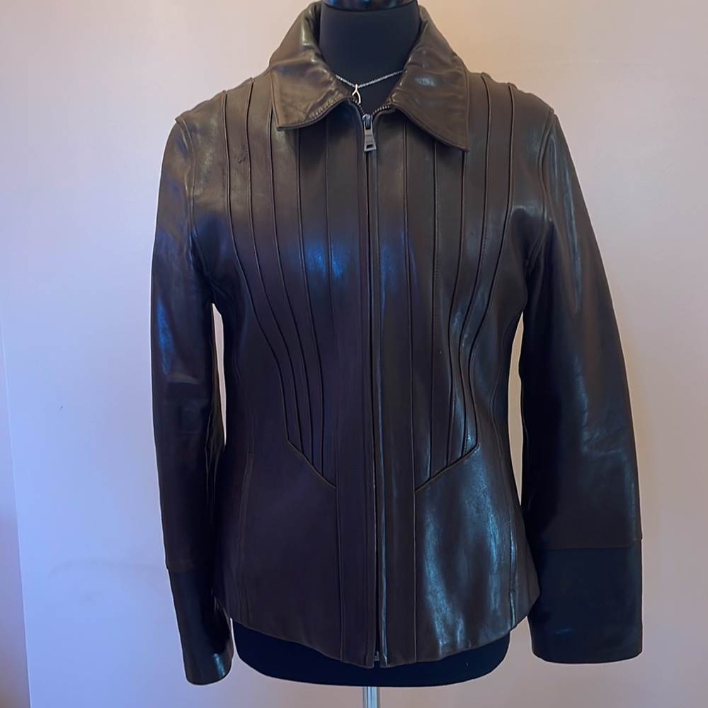 Chocolate Brown Leather Jacket